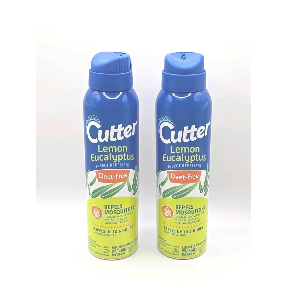 2 Lot Cutter Lemon Eucalyptus Mosquitoes Insect‎ Repellent  Deet-Free (4 Oz X 2)